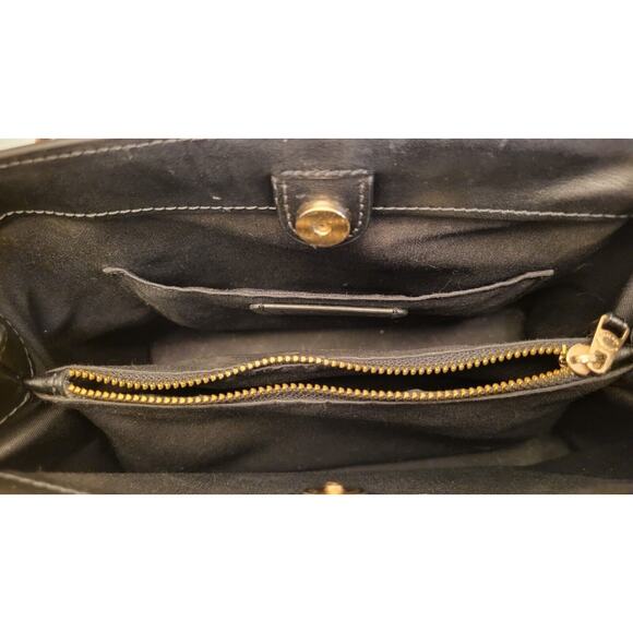 COACH Monogram Signature Brown and Black Bag Purse Satchel L1822-F39747 Women - Picture 6 of 16